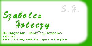 szabolcs holeczy business card